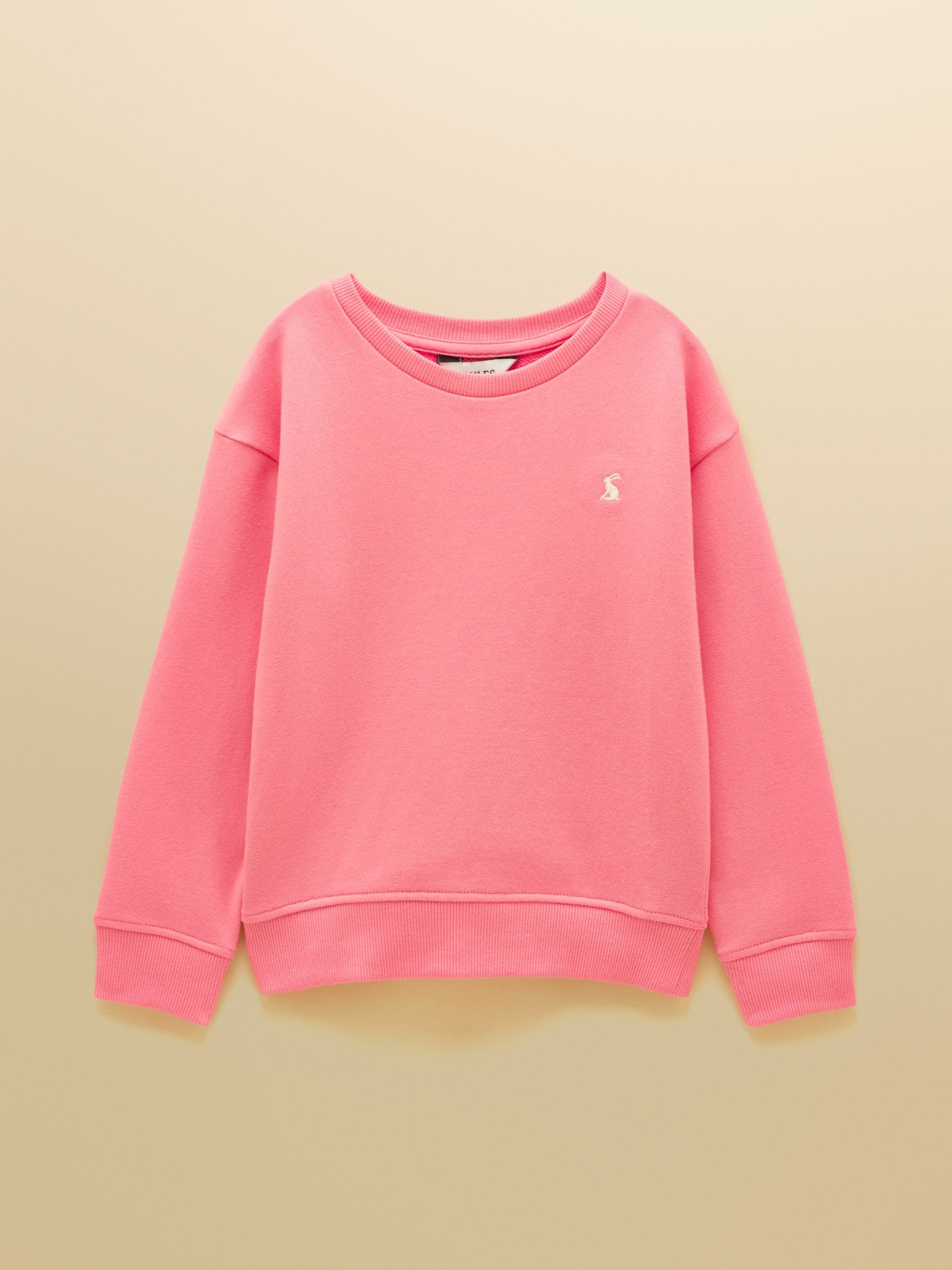 Joules Kids' Pink Crew Neck Sweatshirt And Shorts Set image 2