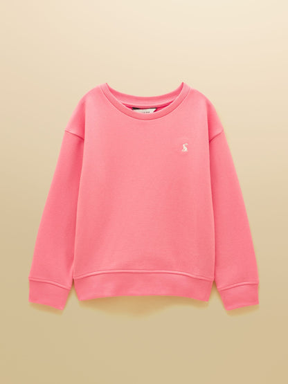 Joules Kids' Pink Crew Neck Sweatshirt And Shorts Set image 2