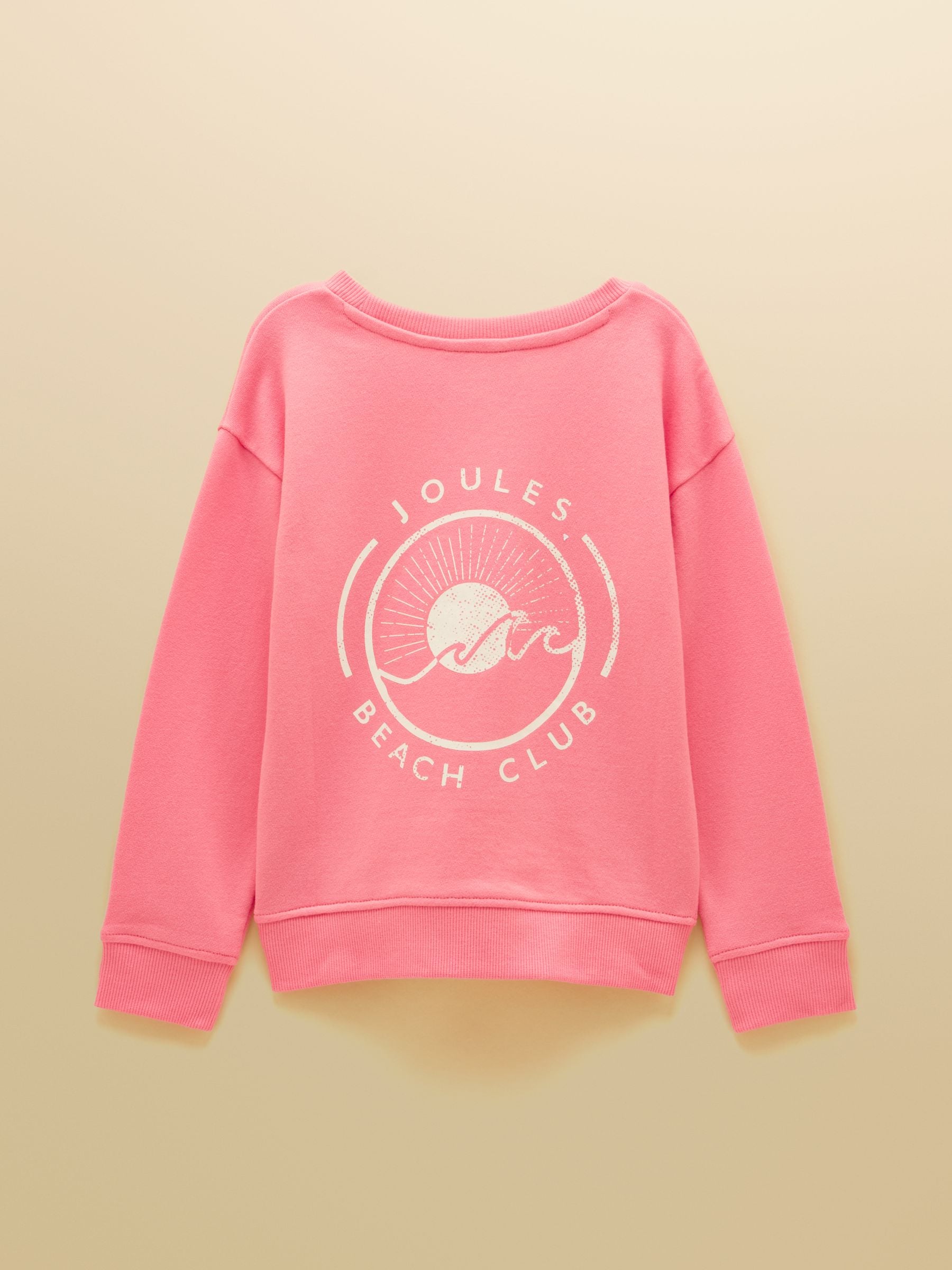 Joules Kids' Pink Crew Neck Sweatshirt And Shorts Set image 3