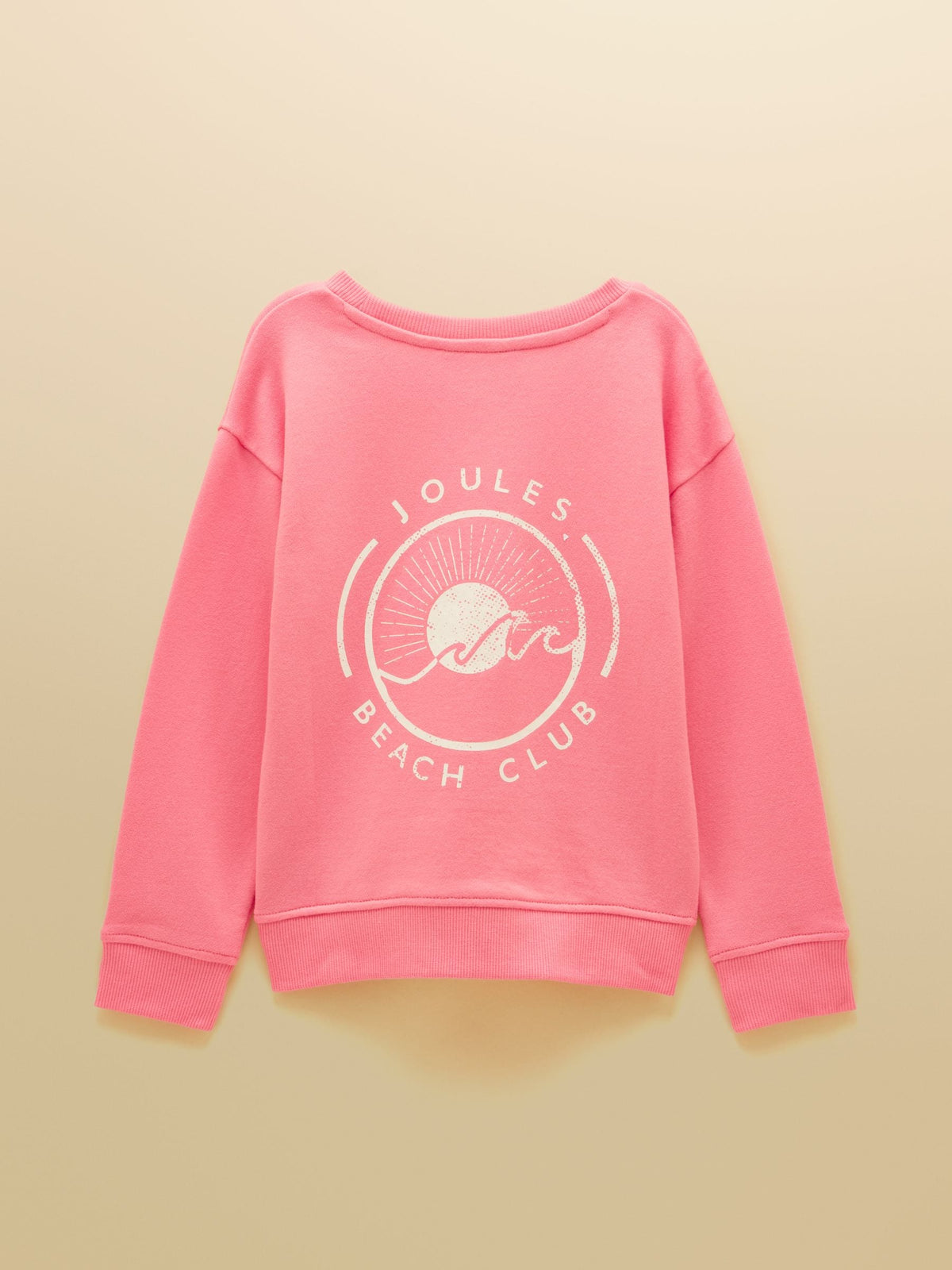 Joules Kids' Pink Crew Neck Sweatshirt And Shorts Set image 3