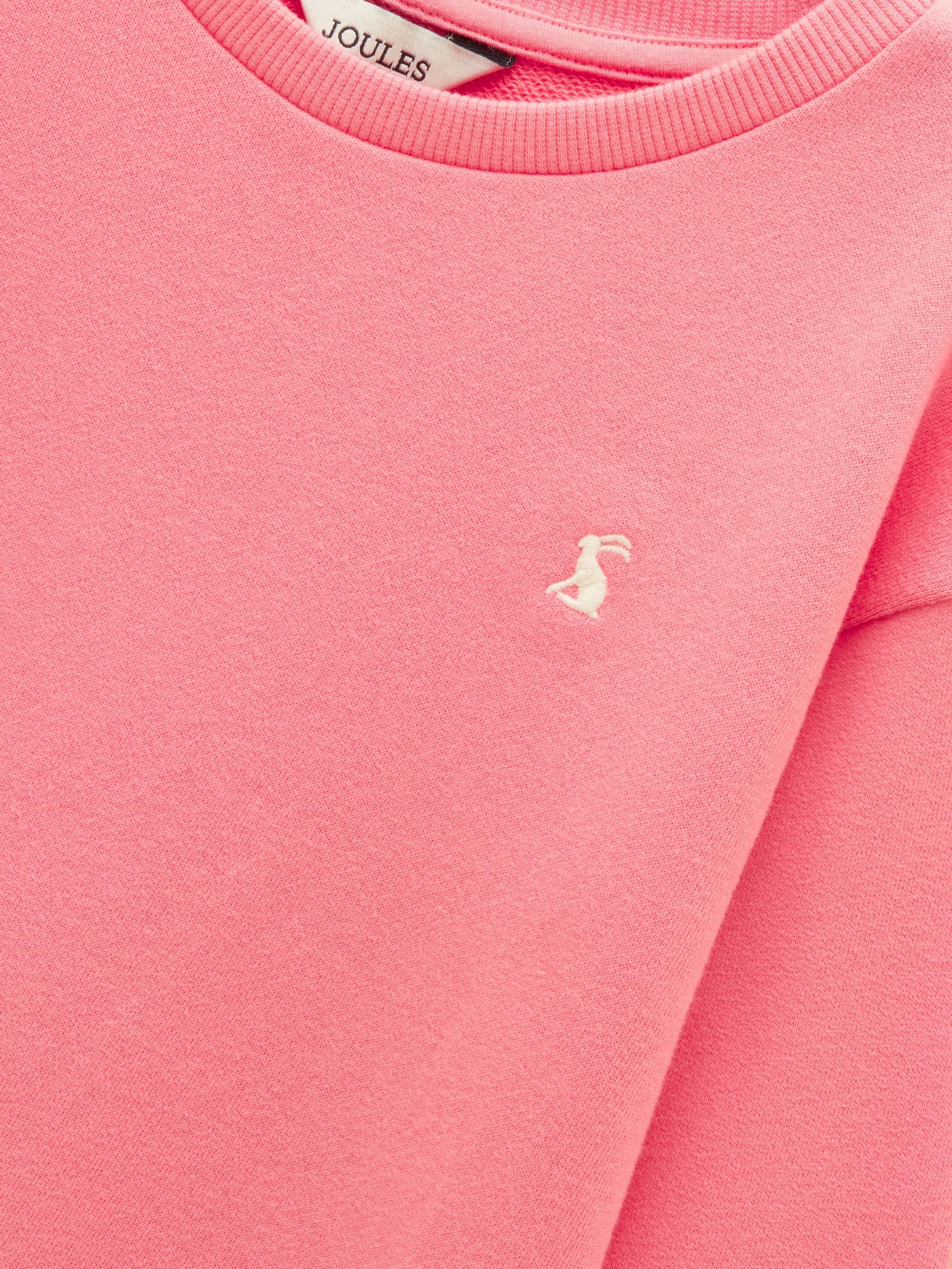 Joules Kids' Pink Crew Neck Sweatshirt And Shorts Set image 8