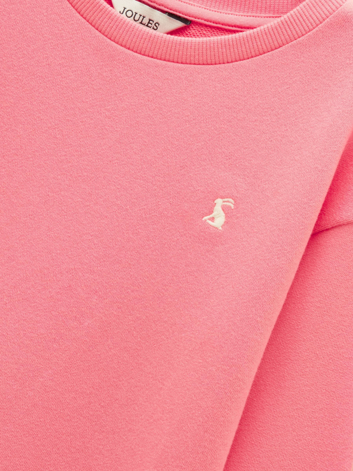 Joules Kids' Pink Crew Neck Sweatshirt And Shorts Set image 8
