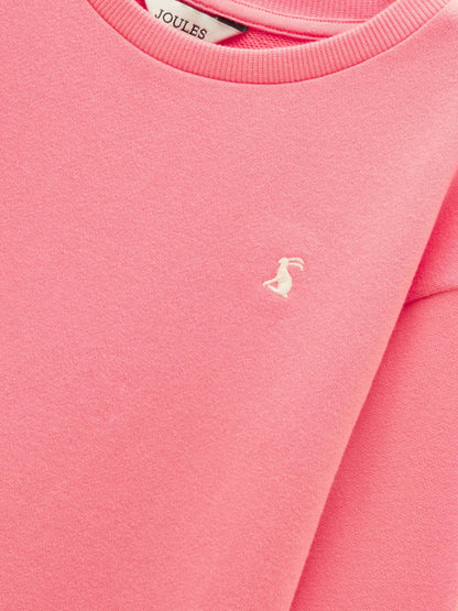 Joules Kids' Pink Crew Neck Sweatshirt And Shorts Set image 8