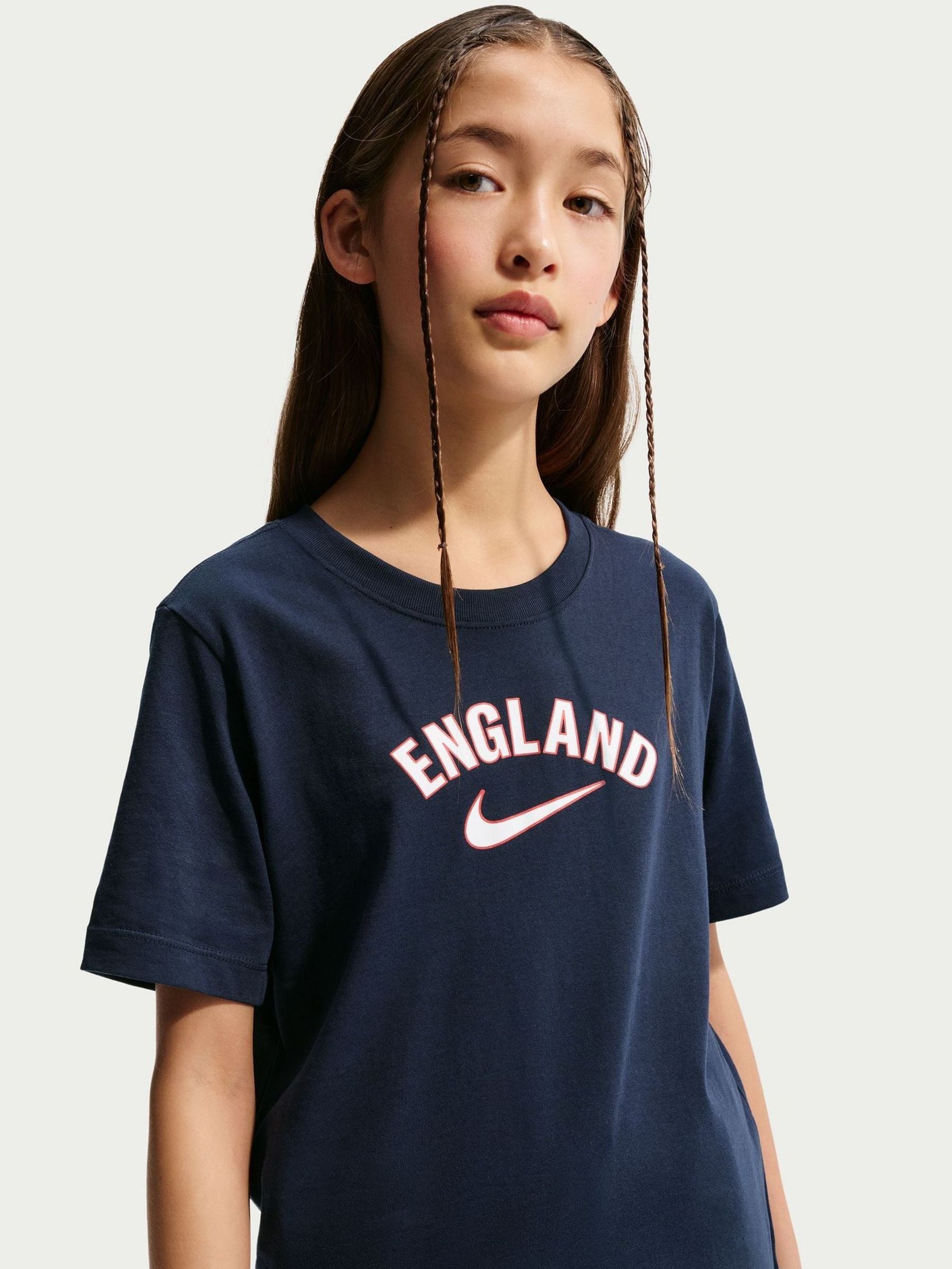 Nike Blue England Wordmark Graphic T-Shirt image 3