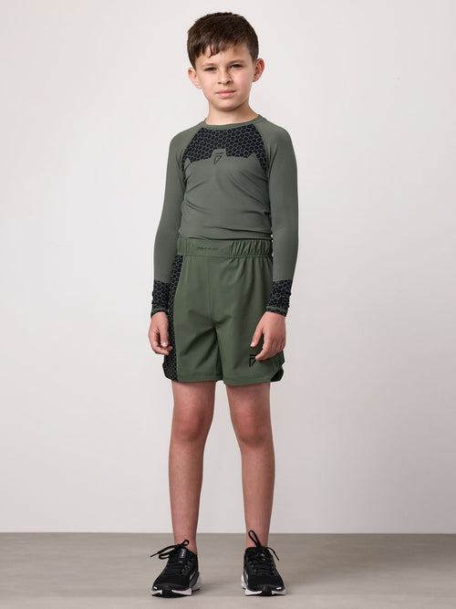 Gym King Deep Olive Long Sleeve Combat Rash Guard T-Shirt image 1
