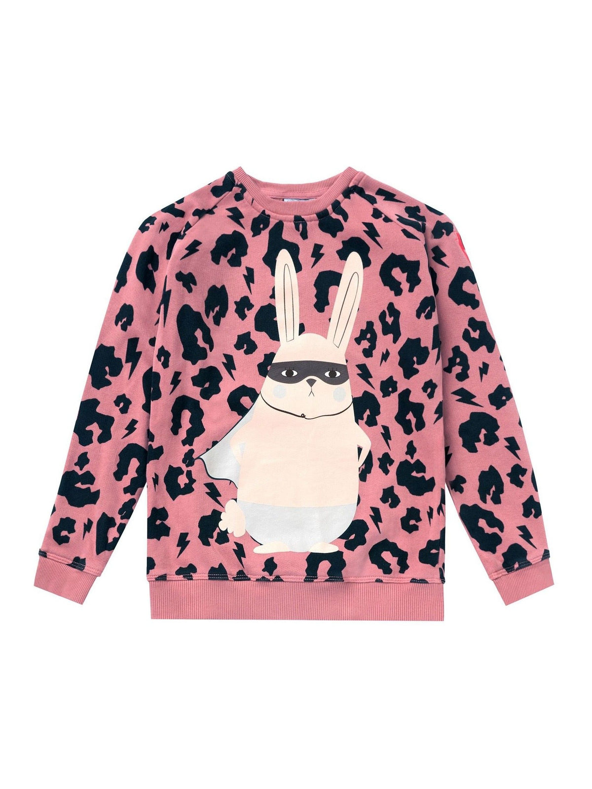 Dsiney Kidz - SCAMP & DUDE Orange Kids Classic Sweatshirt Leopard & Lightning Bolt Bunny Graphic image 1