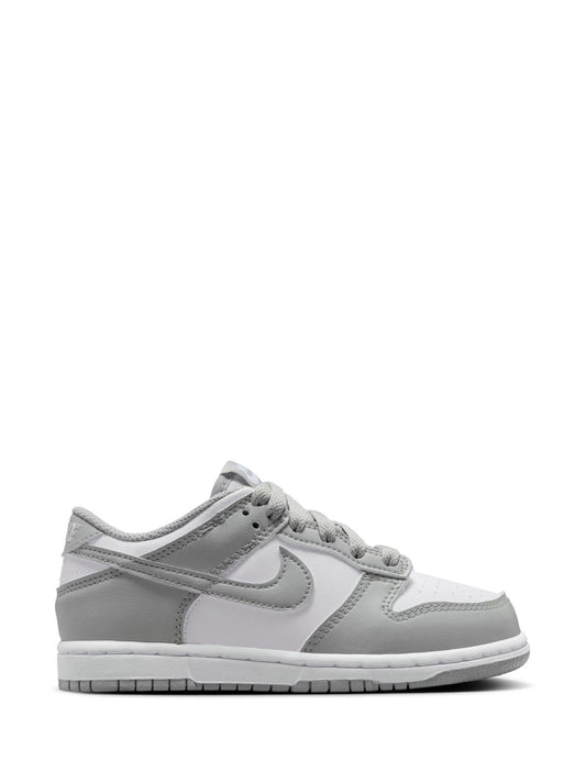 Nike White Grey Junior Dunk Low Trainers image 1