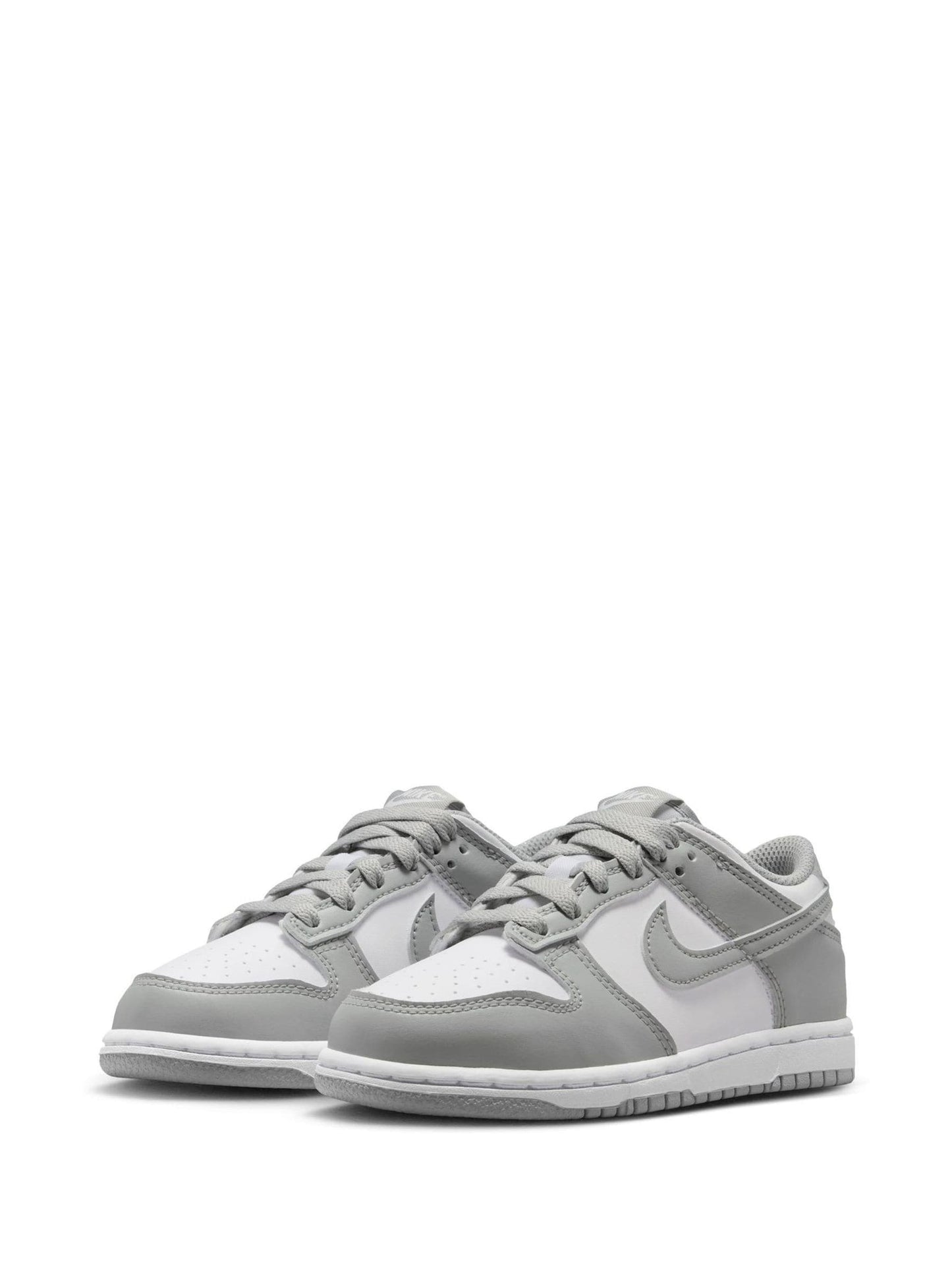 Nike White Grey Junior Dunk Low Trainers image 3