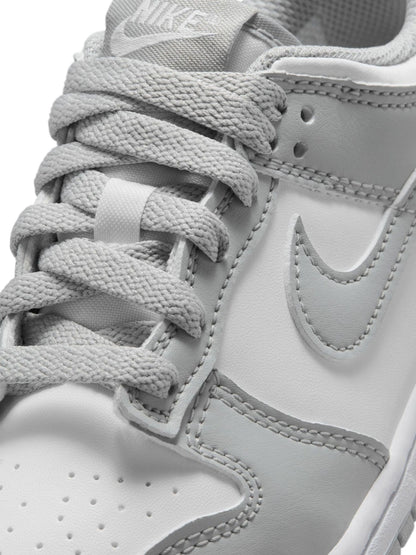Nike White Grey Junior Dunk Low Trainers image 6