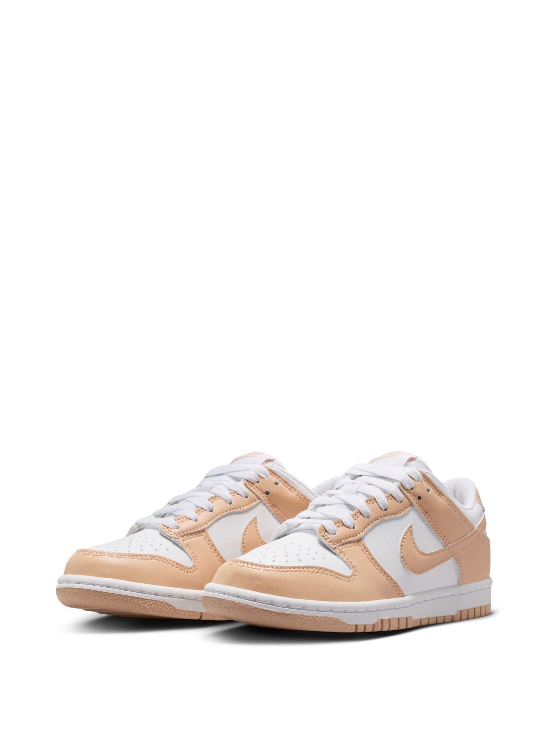 Nike White/Shimmer Youth Dunk Low Trainers image 2