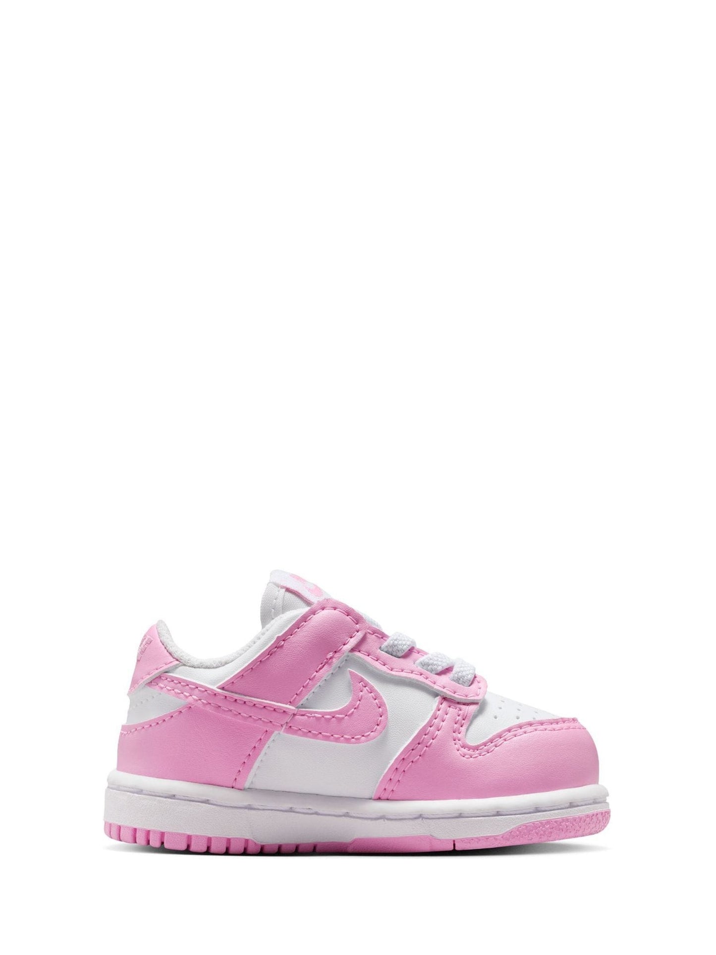 Nike White/Pink Infant Dunk Low Trainers image 3