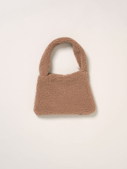 Miss Brown Faux Fur Gilet Rib Top Skirt And Bag Set image 4