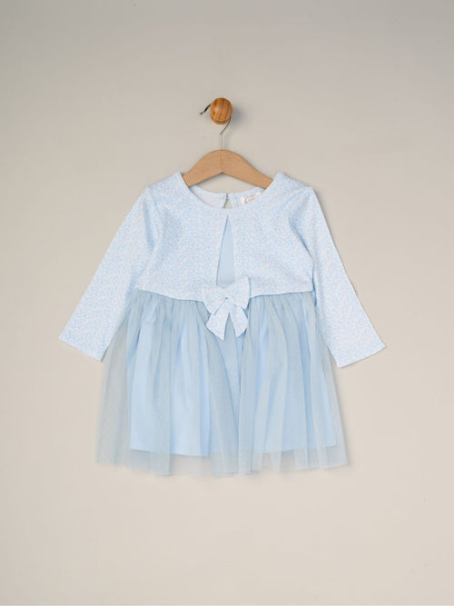 Dsiney Kidz - Miss Blue Mock Cardigan Dress For Baby image 1