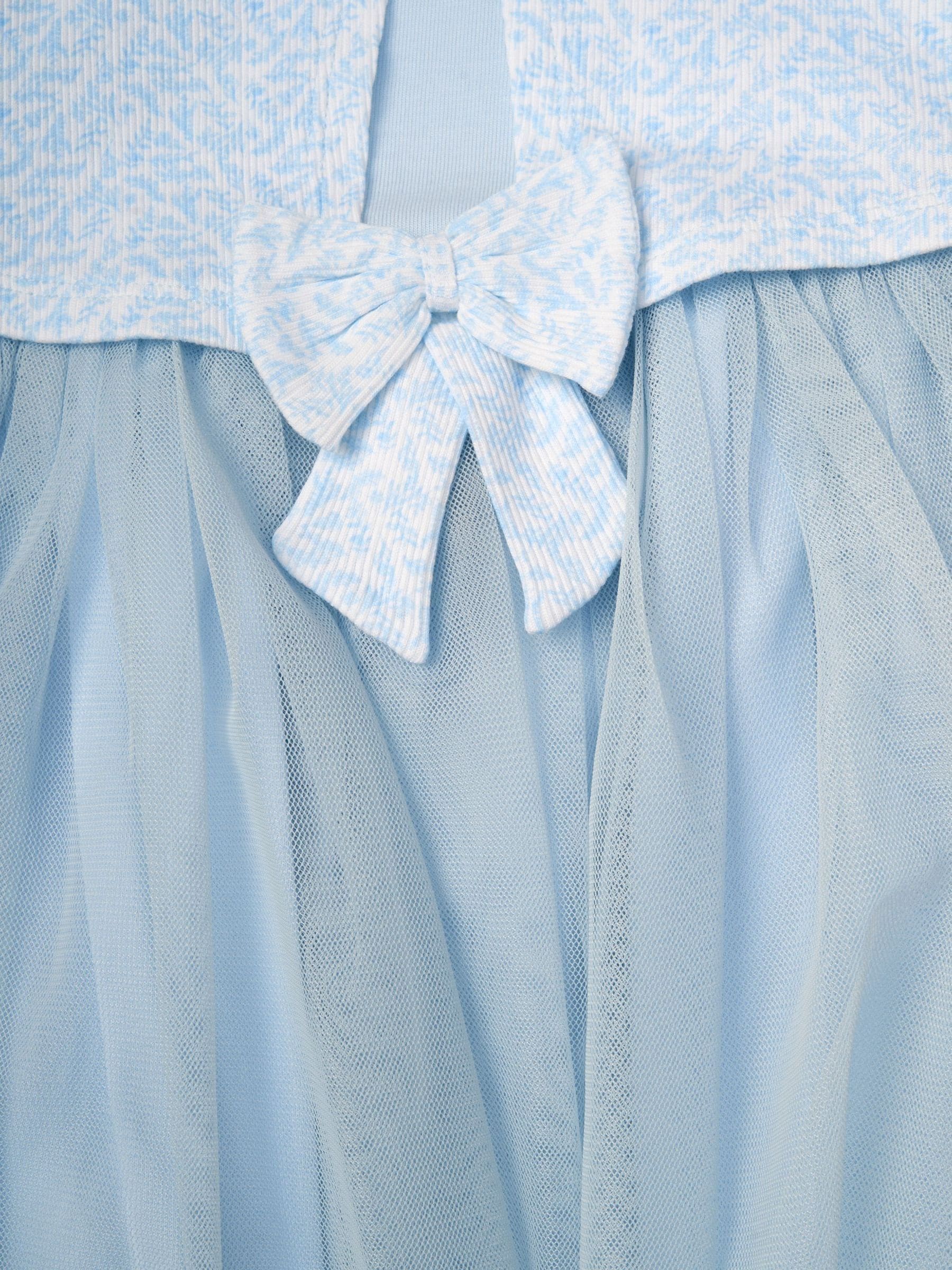 Miss Blue Mock Cardigan Dress For Baby image 2