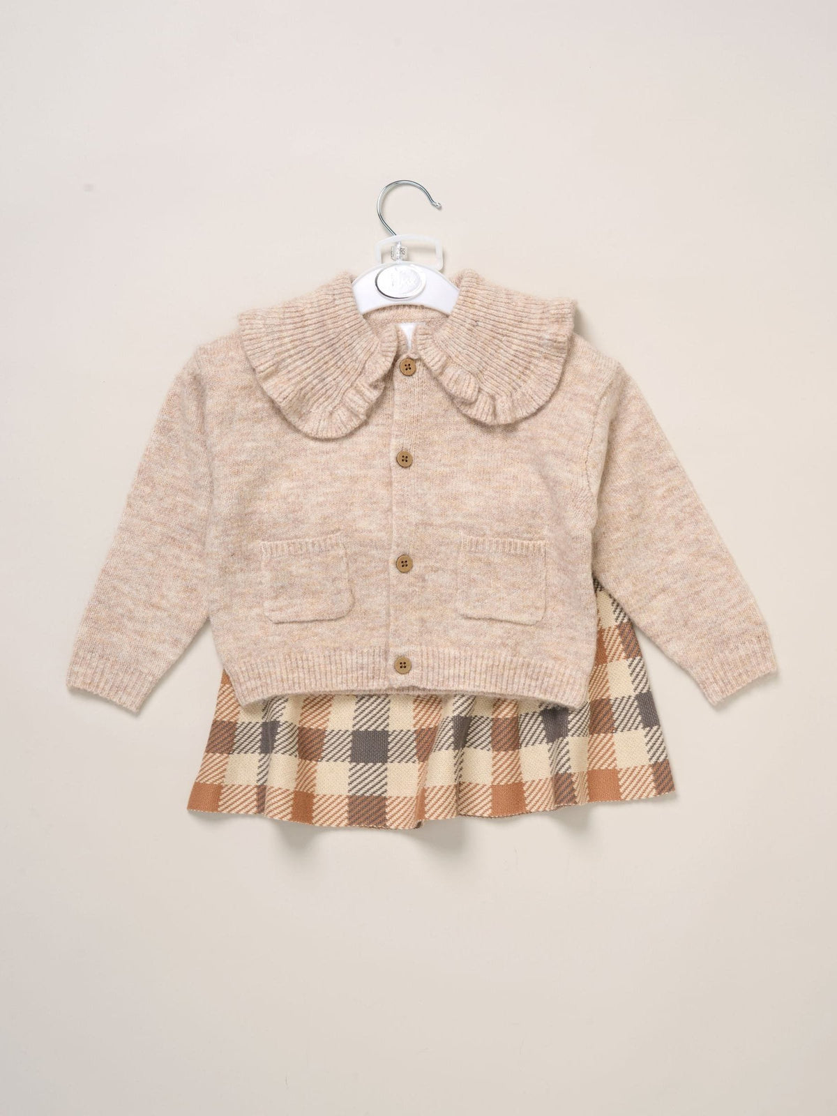 Dsiney Kidz - Miss Brown True Knit Cardigan And Check Skirt Set image 2