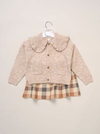 Miss Brown True Knit Cardigan And Check Skirt Set image 2