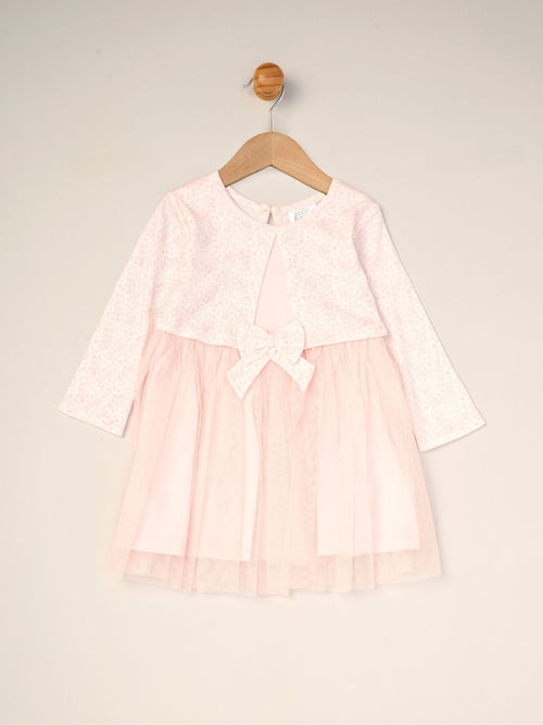 Dsiney Kidz - Miss Light Pink Mock Cardigan Dress For Baby image 1