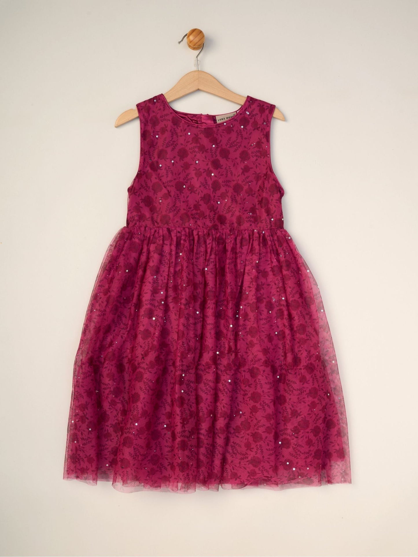 Miss Purple Jacket With Tulle Appliqué And Printed Tulle Dress Set image 4