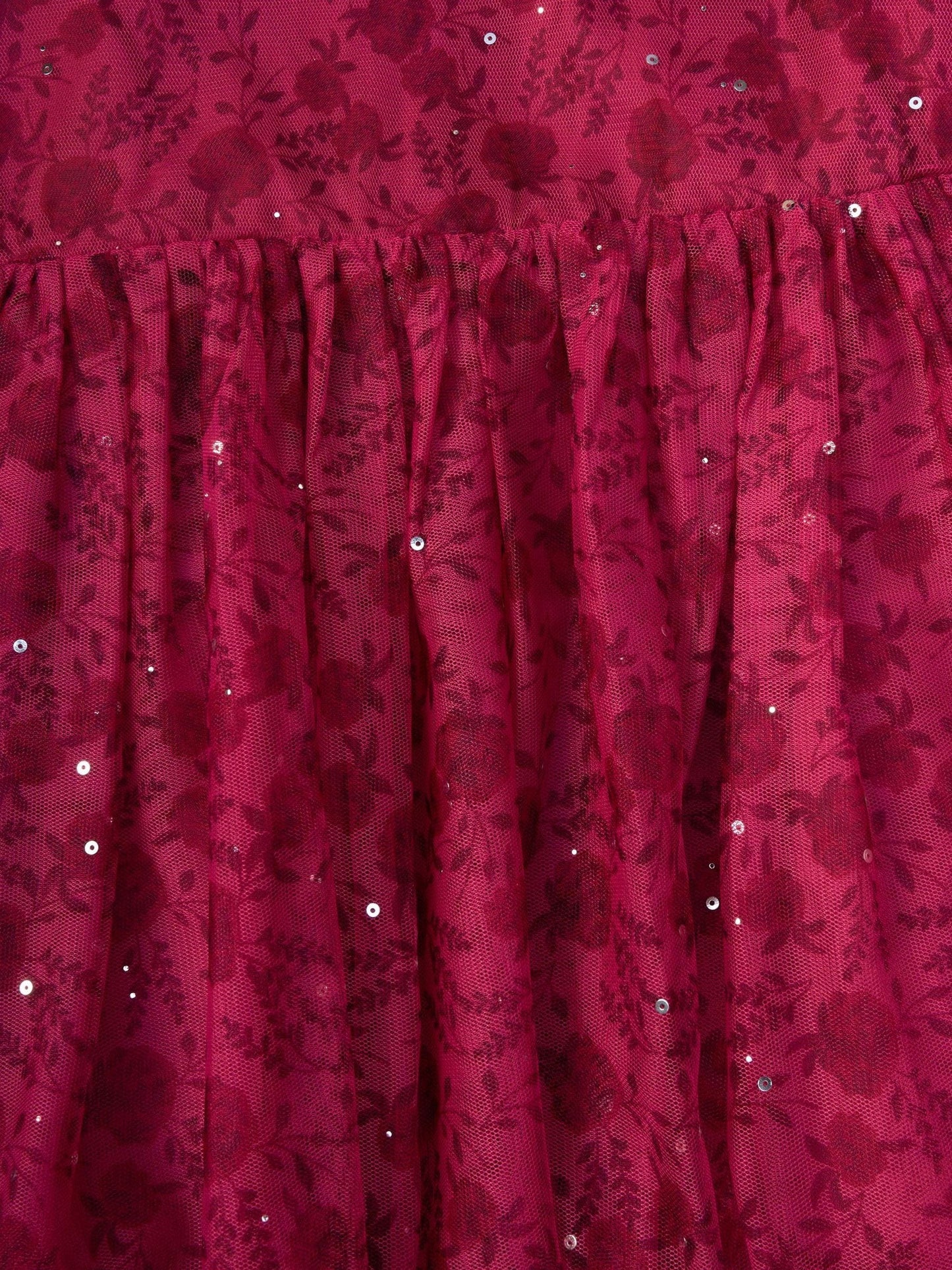 Miss Purple Jacket With Tulle Appliqué And Printed Tulle Dress Set image 5