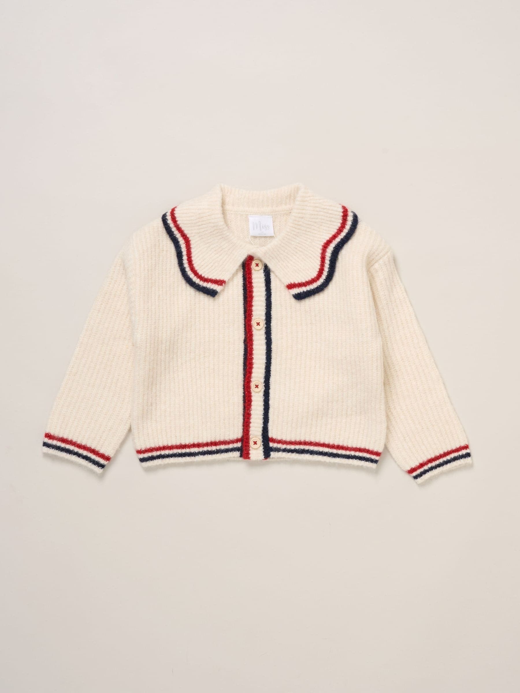 Miss White True Knit Cardigan With Check Skirt image 3