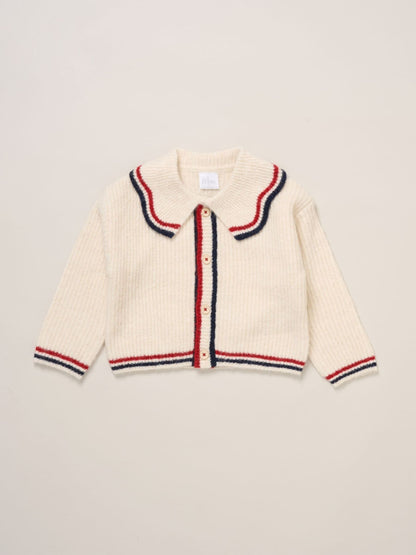 Miss White True Knit Cardigan With Check Skirt image 3