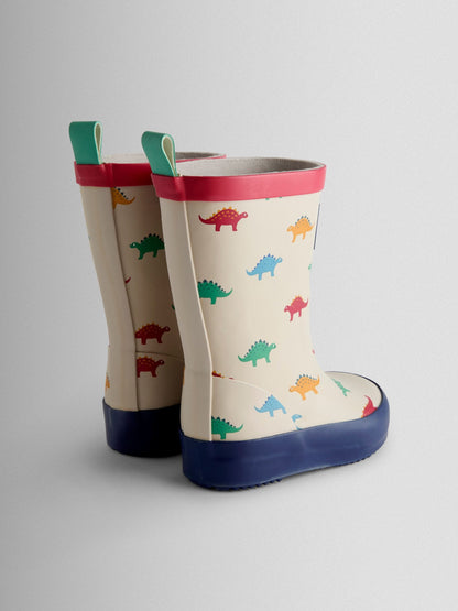 JoJo Maman Bébé Stone Dino Print Wellies image 3