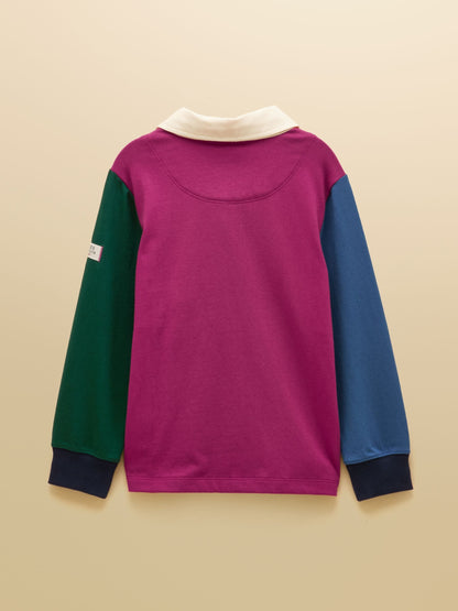 Joules Boys' Rugby Club Colourblock Long Sleeve Rugby Shirt - image 2