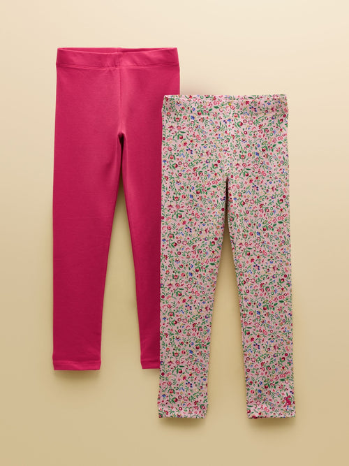 Joules Girls' Deedee Pink Multipack Leggings (2 Pack) image 1