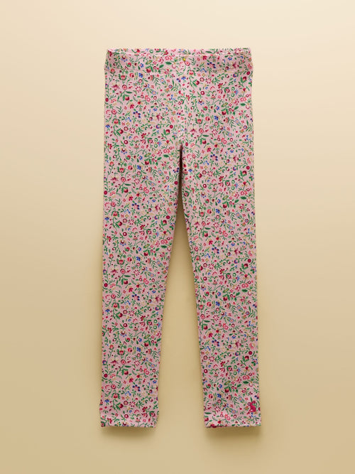 Joules Girls' Deedee Pink Ditsy Jersey Leggings image 1