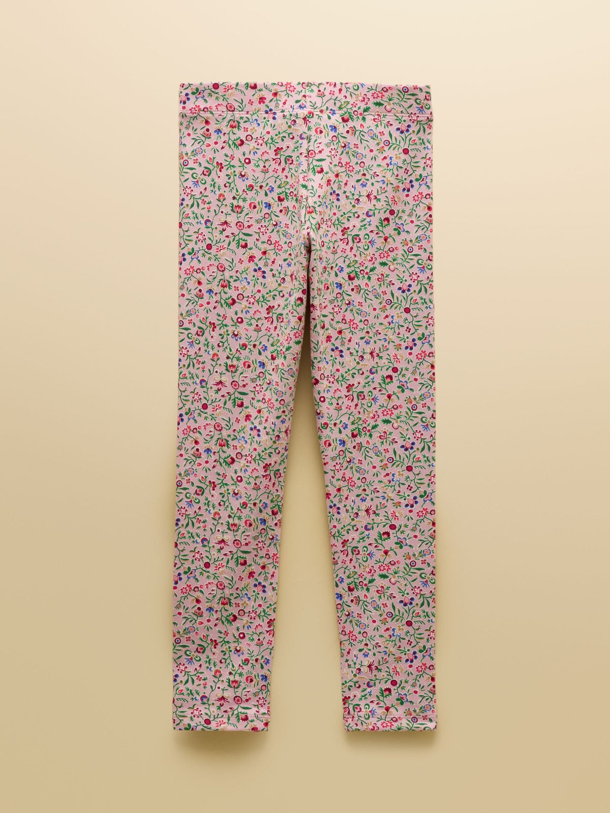 Joules Girls' Deedee Pink Ditsy Jersey Leggings image 2
