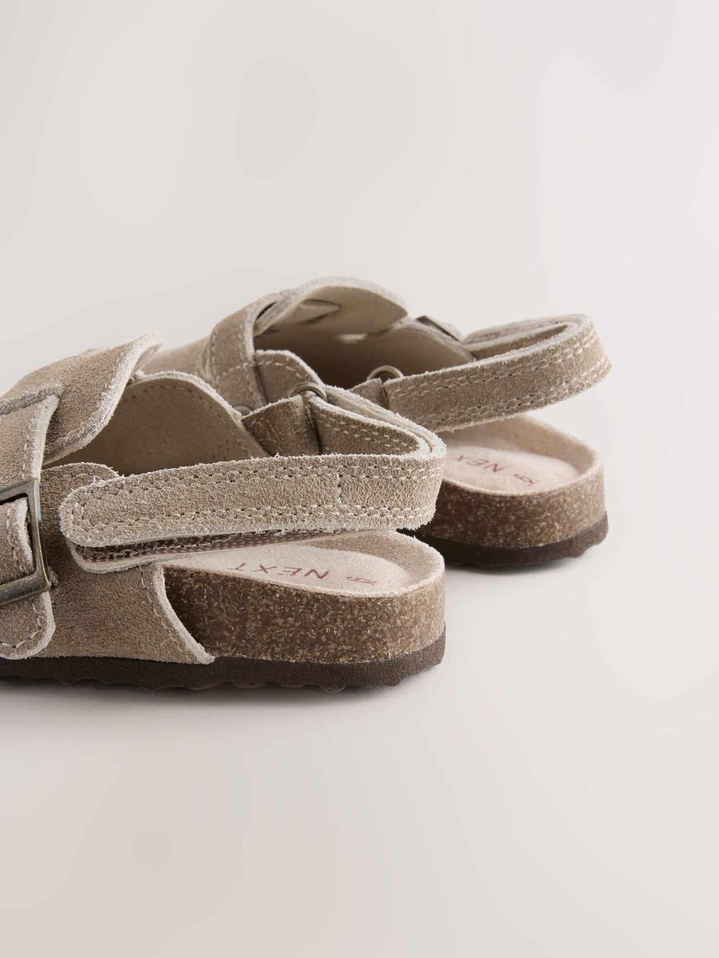 Neutral Leather Cushioned Footbed Clogs image 4
