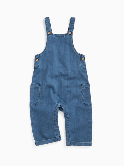 MORI Denim Blue Supersoft Dungarees image 2