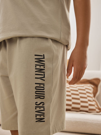 Black/Brown/Stone Offline Shorts Pyjamas 3 Pack (3-16yrs) image 9