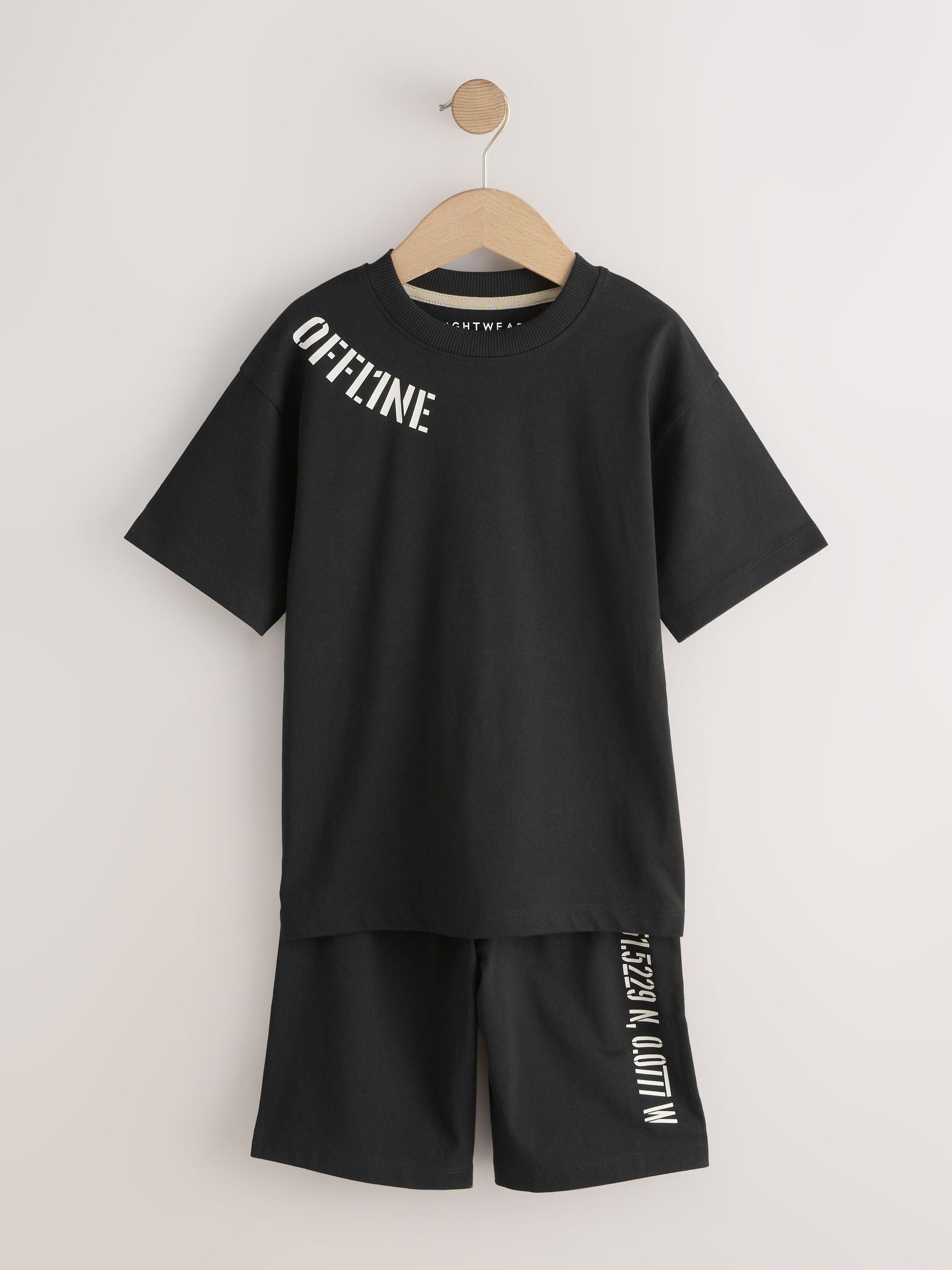 Black/Brown/Stone Offline Shorts Pyjamas 3 Pack (3-16yrs) image 10