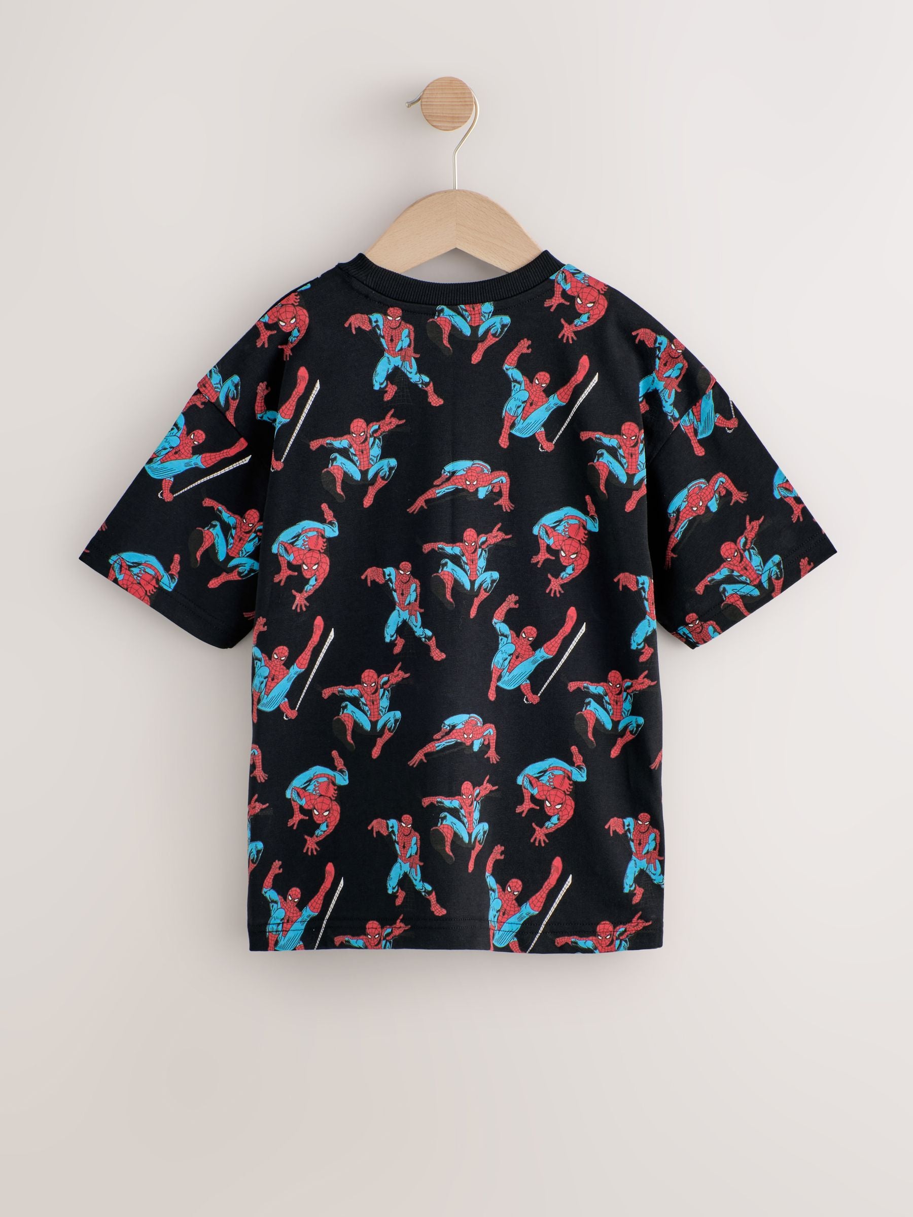 Dsiney Kidz - Black Sequin Spiderman Short Sleeve T-Shirt (3-16yrs) image 2