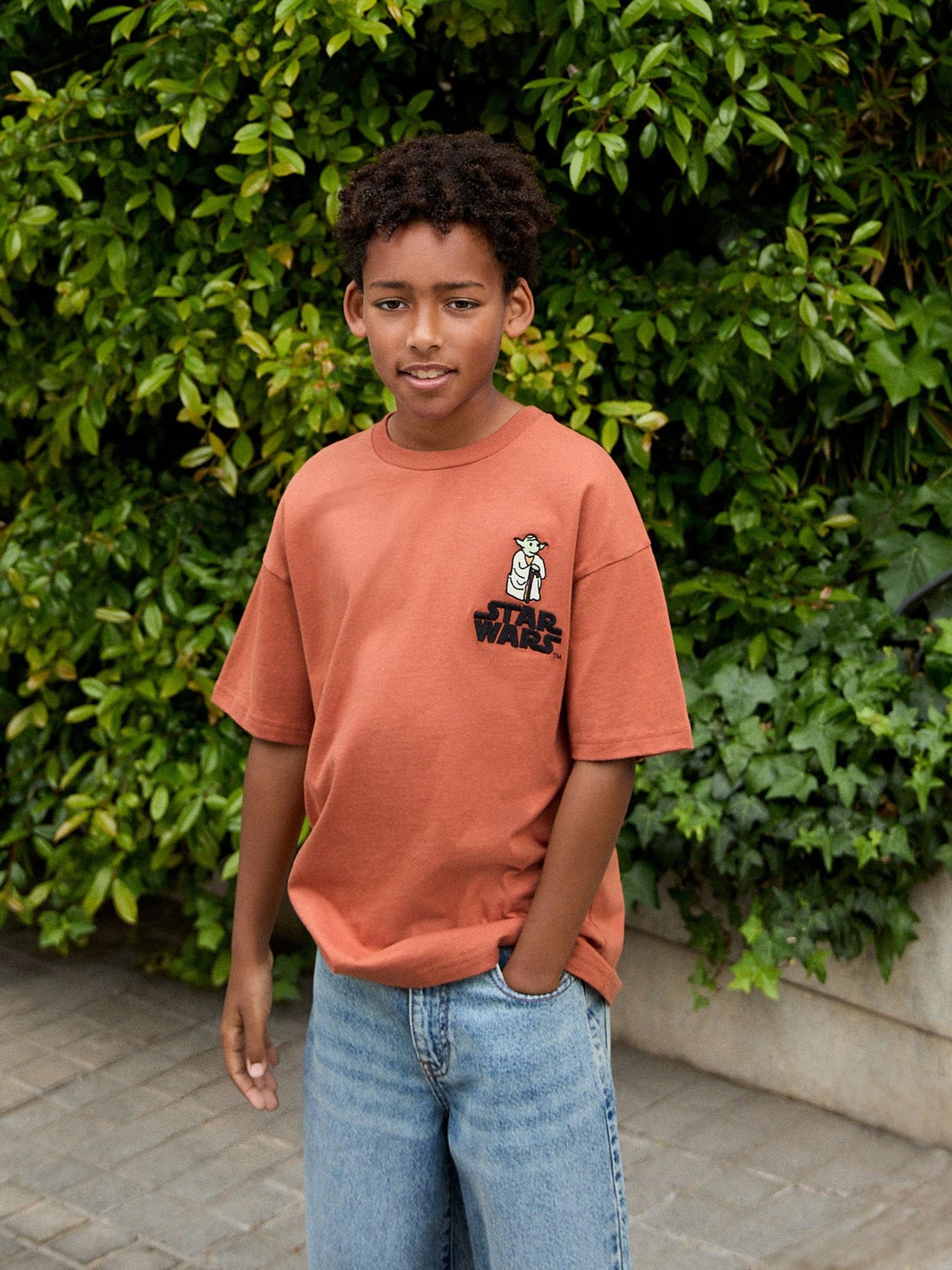Dsiney Kidz - Rust Brown Back Print Star Wars T-Shirt (3-16yrs) image 1