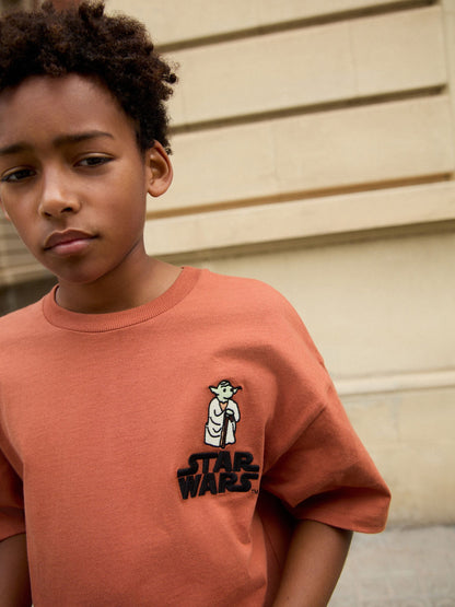 Dsiney Kidz - Rust Brown Back Print Star Wars T-Shirt (3-16yrs) image 3