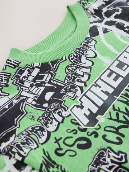 Dsiney Kidz - Lime Green All Over Print Single Minecraft T-Shirt (3-16yrs) image 3