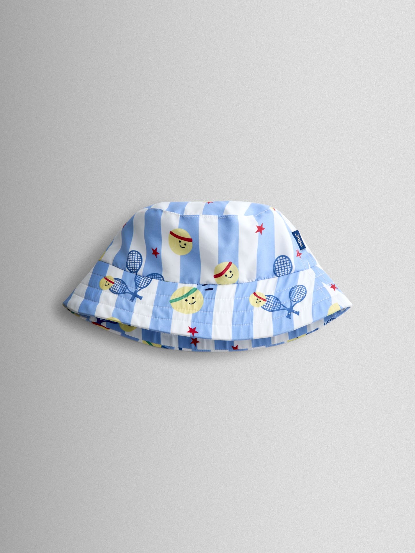 JoJo Maman Bébé Blue Stripe Tennis Bucket Hat image 3