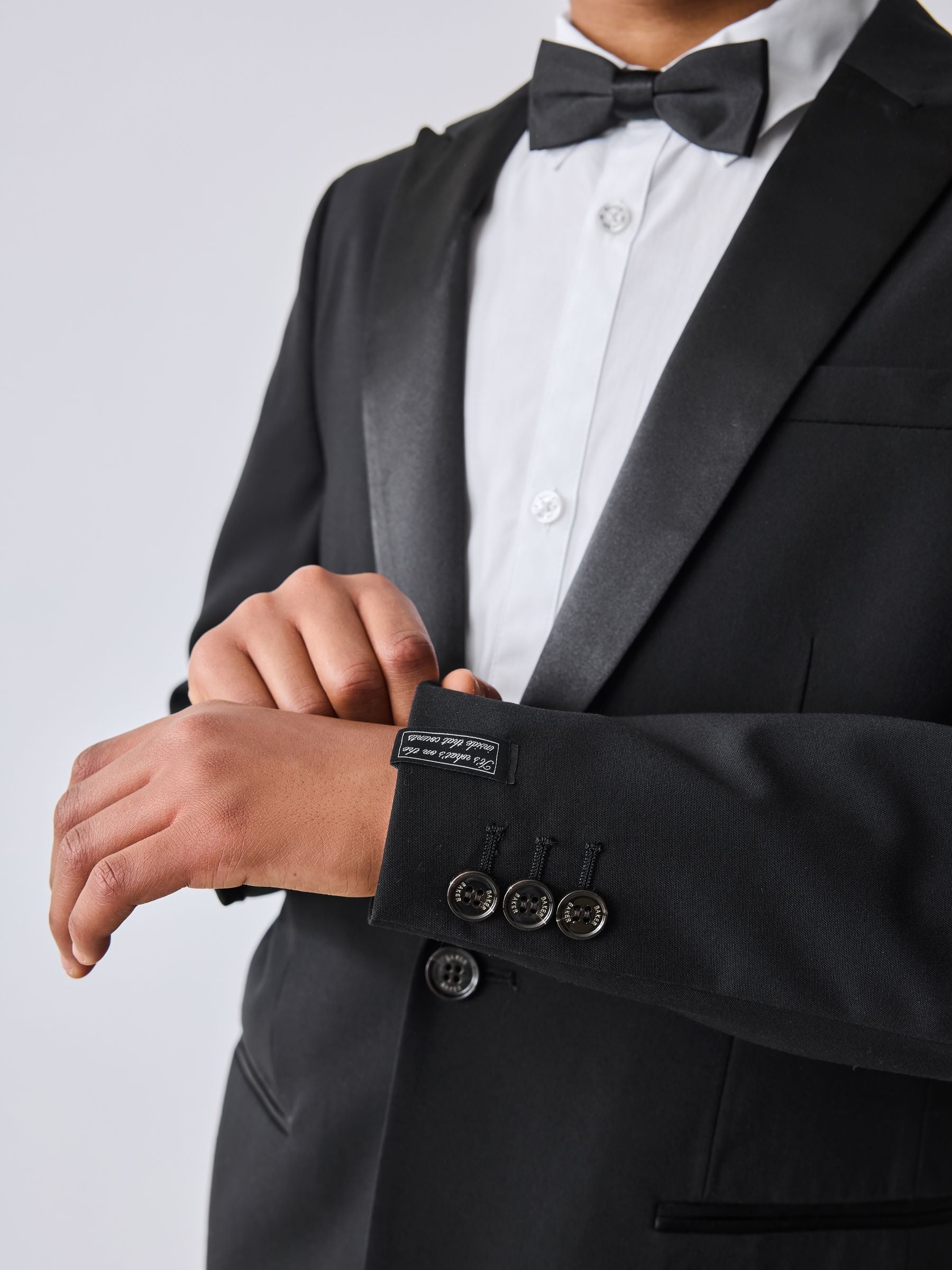 Baker by Ted Baker Black Tuxedo Suit Jacket image 5