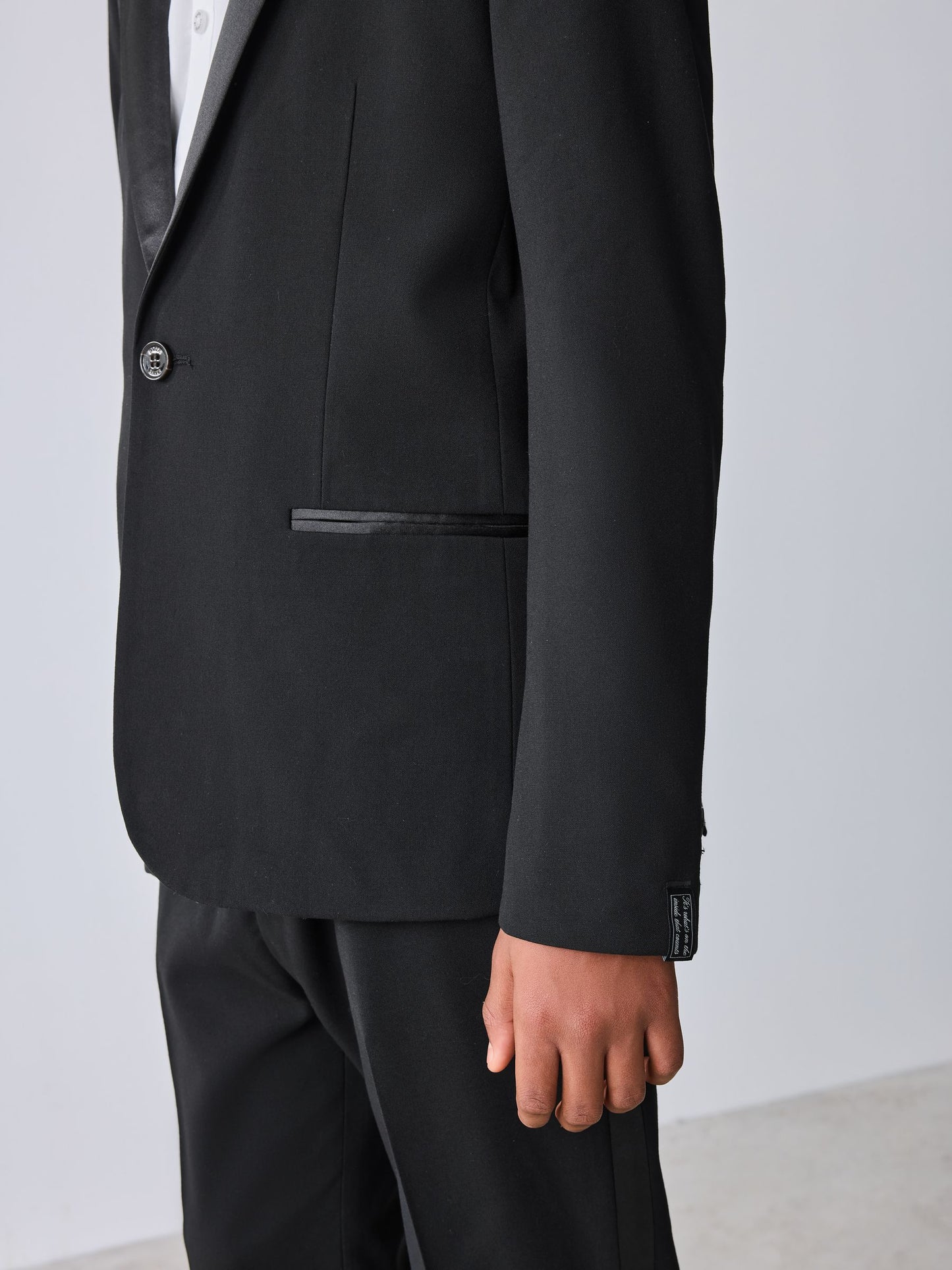 Baker by Ted Baker Black Tuxedo Suit Jacket image 7