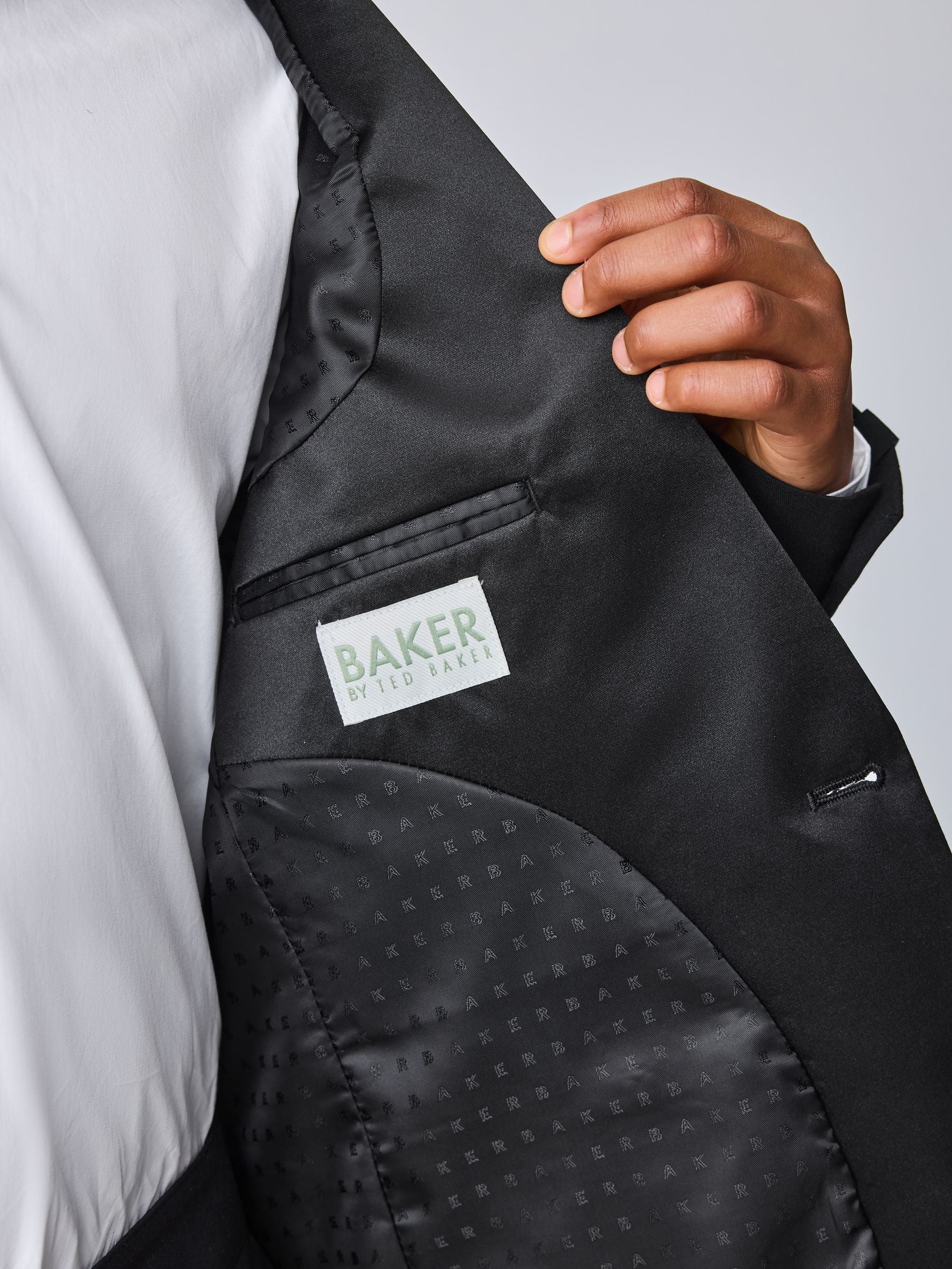 Baker by Ted Baker Black Tuxedo Suit Jacket image 8