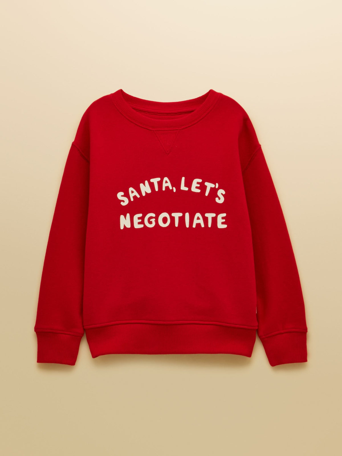 Joules Kids' Sundaze Red Slogan Crew Neck Sweatshirt - image 1