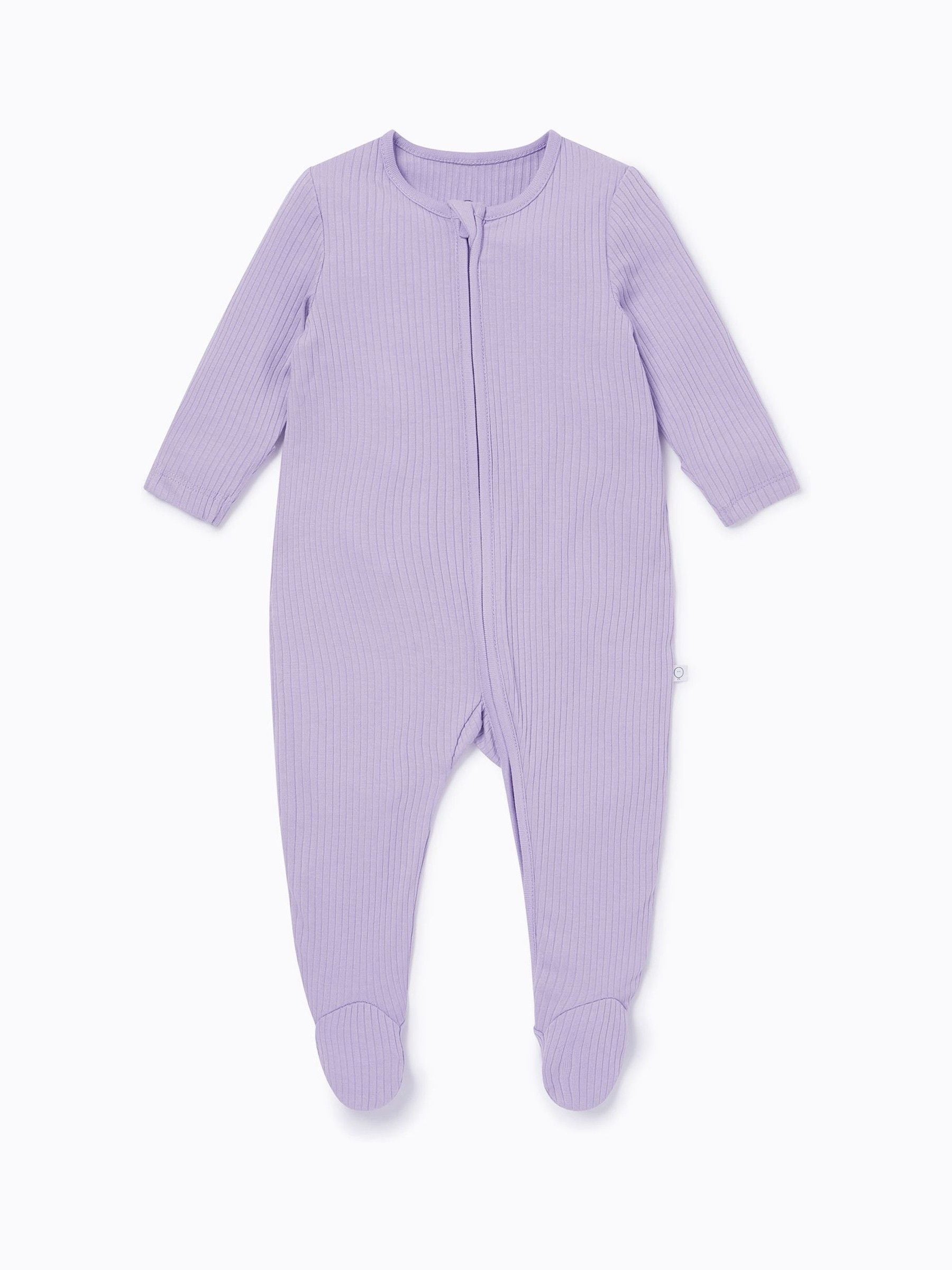 MORI Lilac Stretch Supersoft 2 Way Zip Sleepsuit image 3