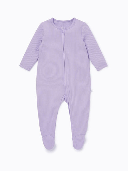 MORI Lilac Stretch Supersoft 2 Way Zip Sleepsuit image 3