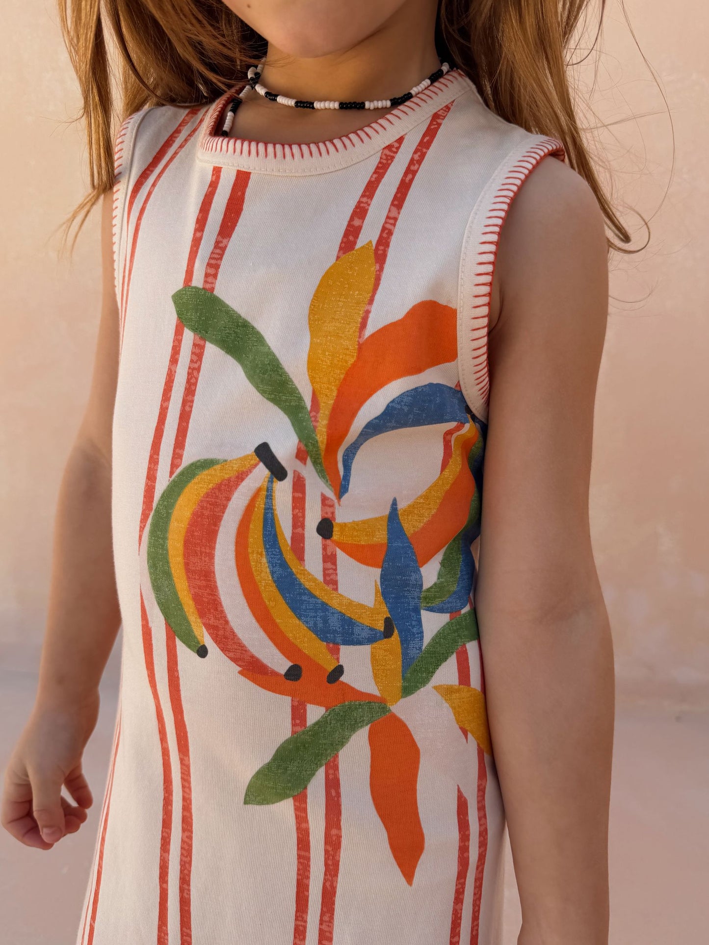 Never Fully Dressed Cream Banana Stripe Fringe Dress image 5