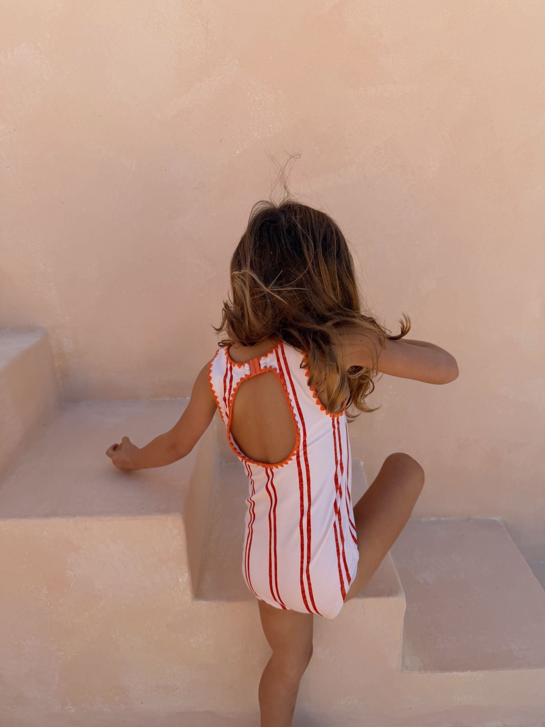 Never Fully Dressed Cream Banana Stripe Swimsuit image 3