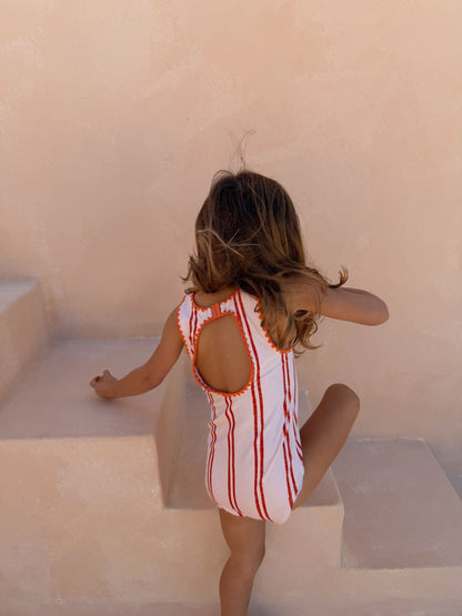 Never Fully Dressed Cream Banana Stripe Swimsuit image 3
