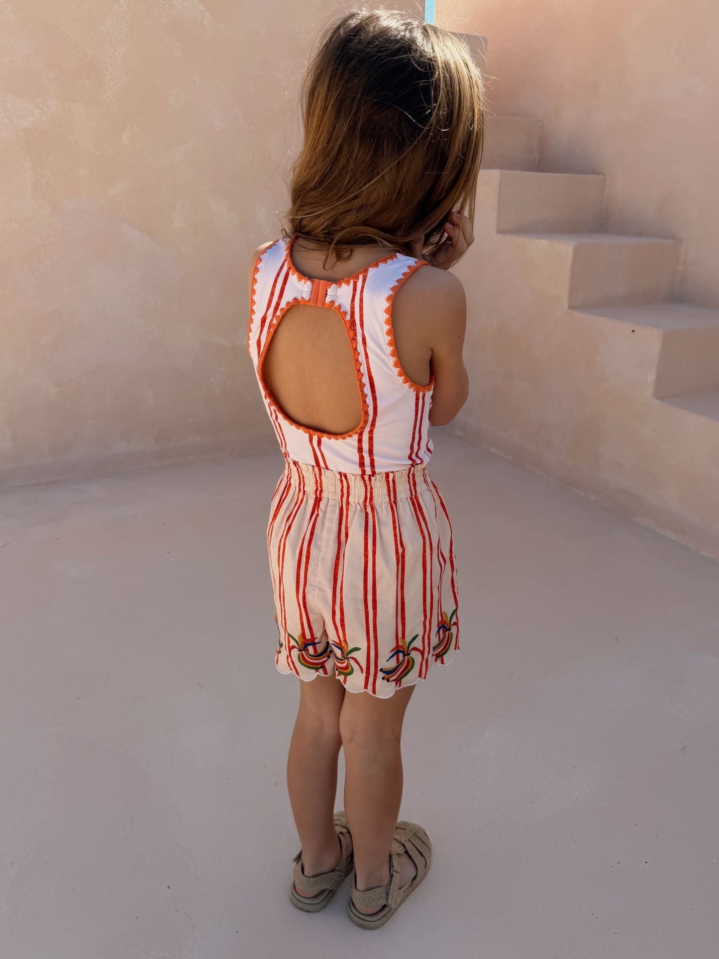 Never Fully Dressed Cream Banana Stripe Swimsuit image 5