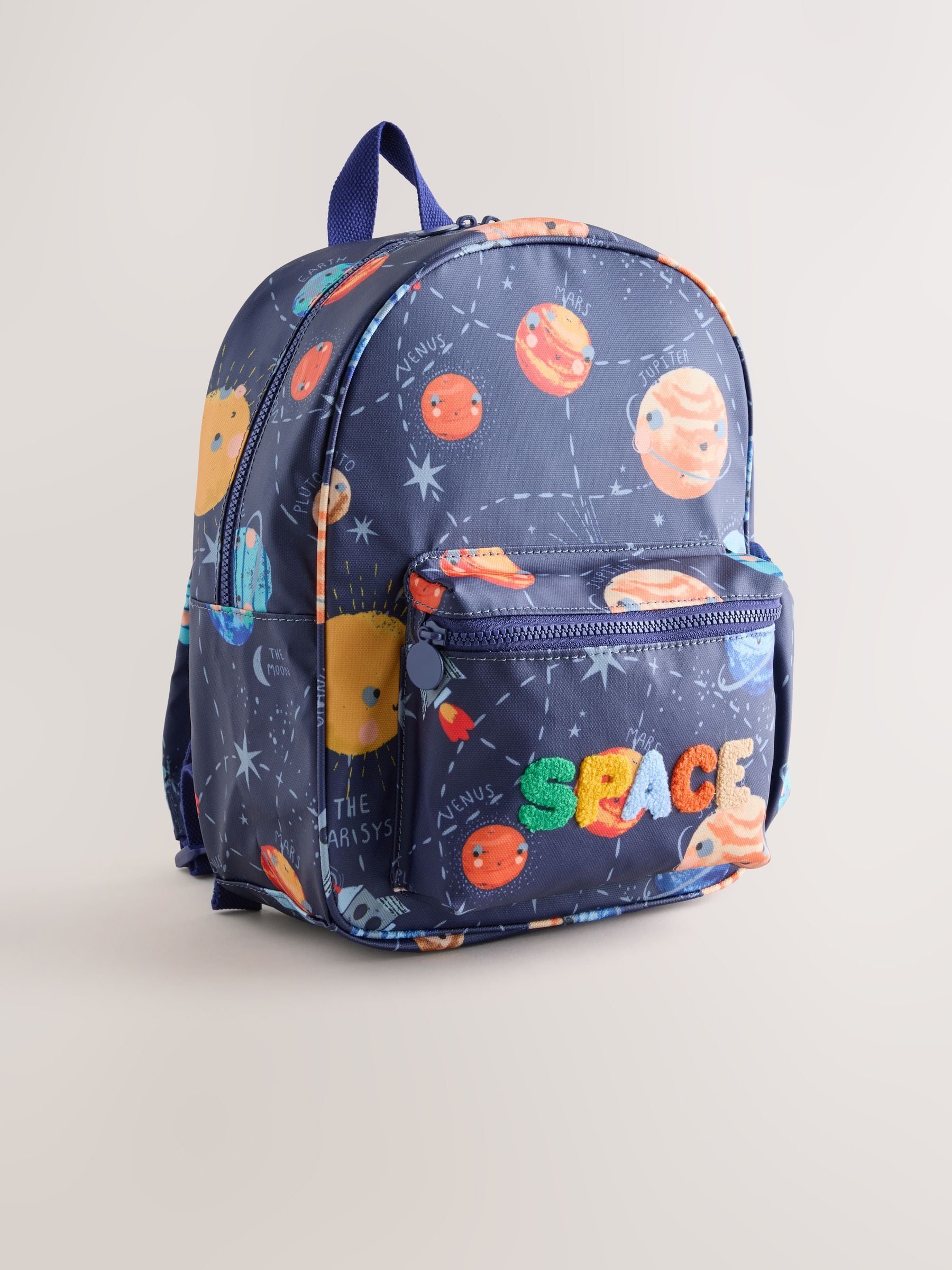 Navy Space Print Backpack image 1